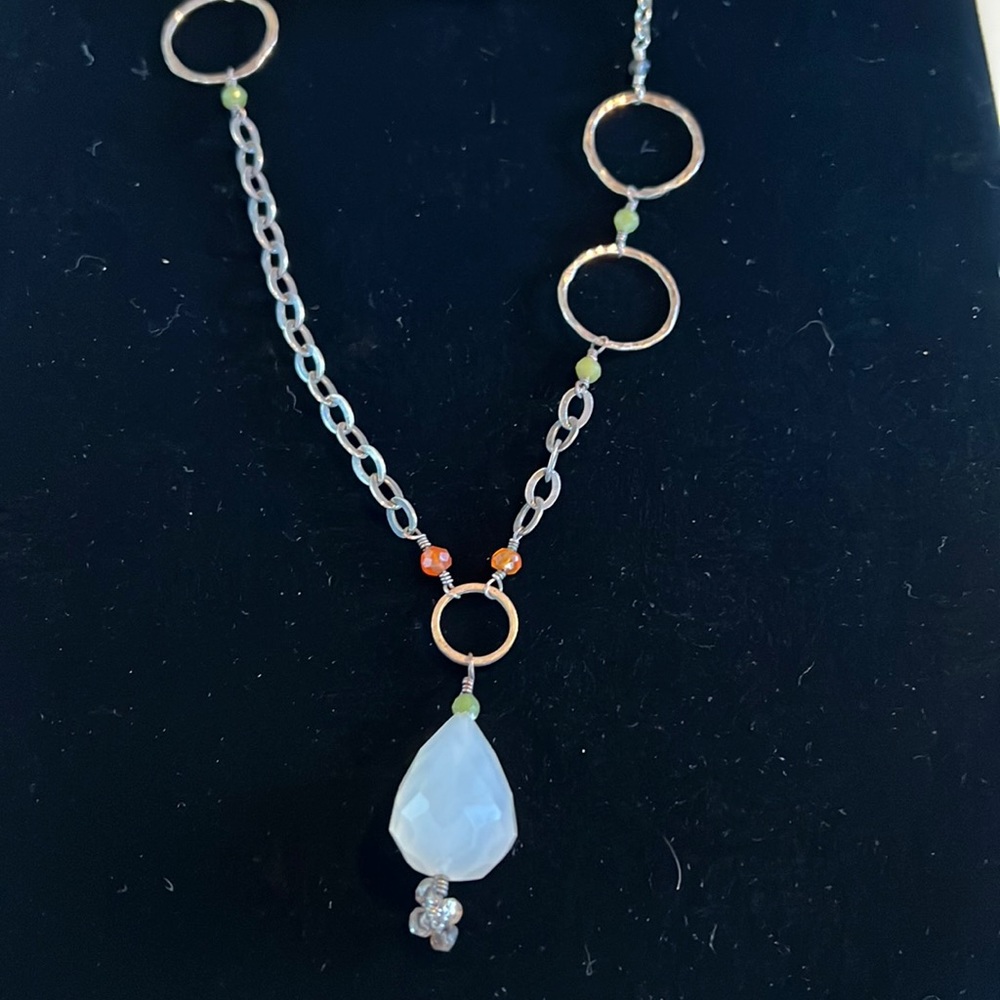 Chalcedony Asymmetrical necklace